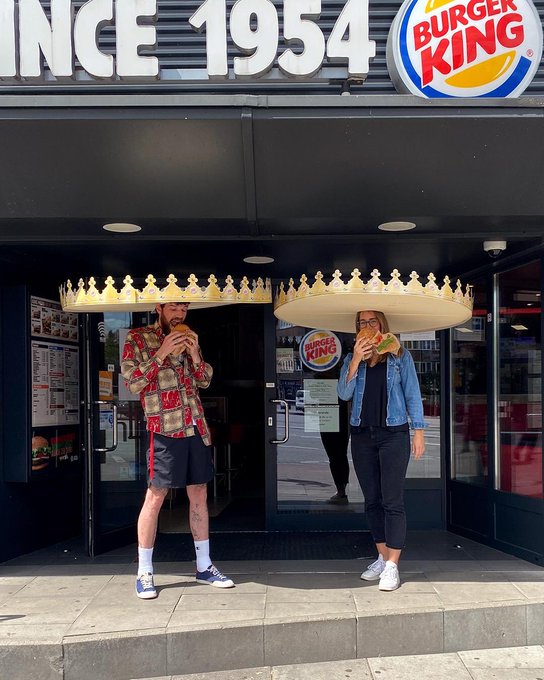 2m paper crowns from Burger King to carry out social distancing measures