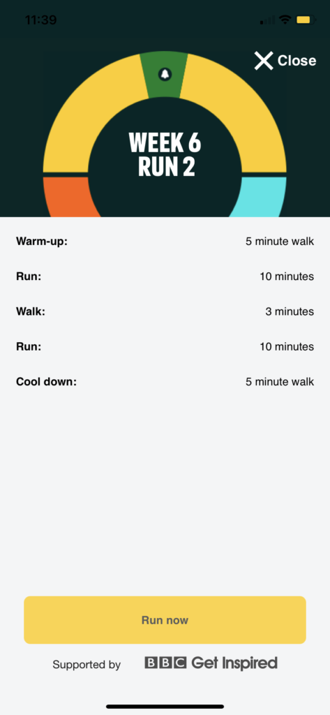 Couch to 5k app 