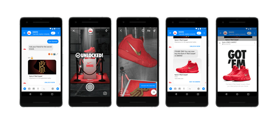 Faebook AR messenger campaign by Nike