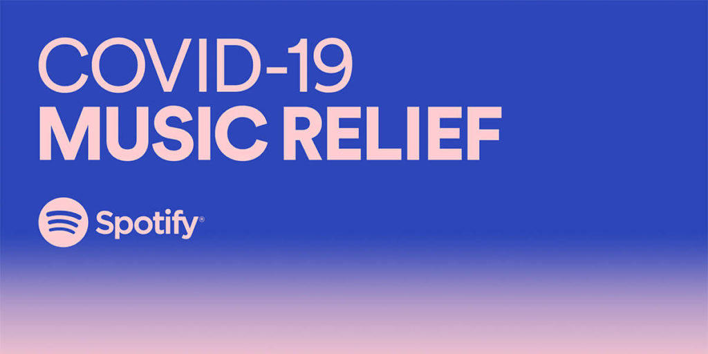 COVID-19 music relief banner from Spotify