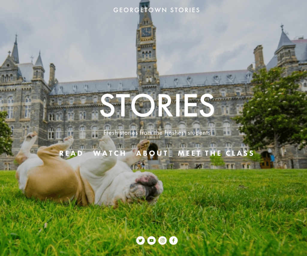 Georgetown University digital campaign