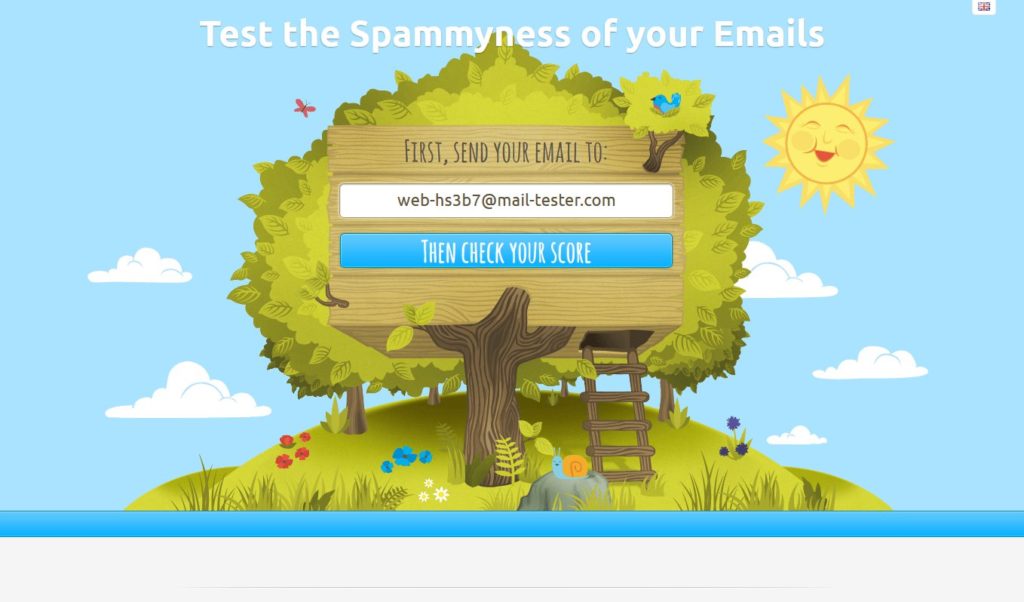 Mail Tester Website Screenshot