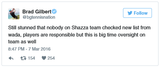 Sharapova - Twitter reaction 2