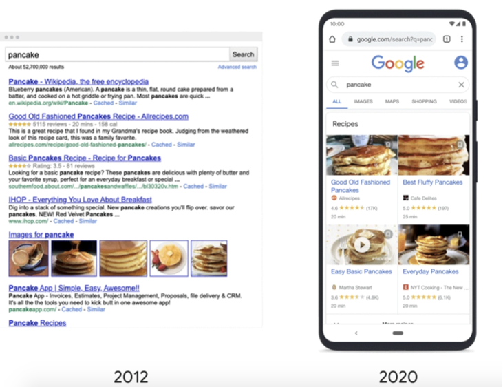 Google search "pancake" 