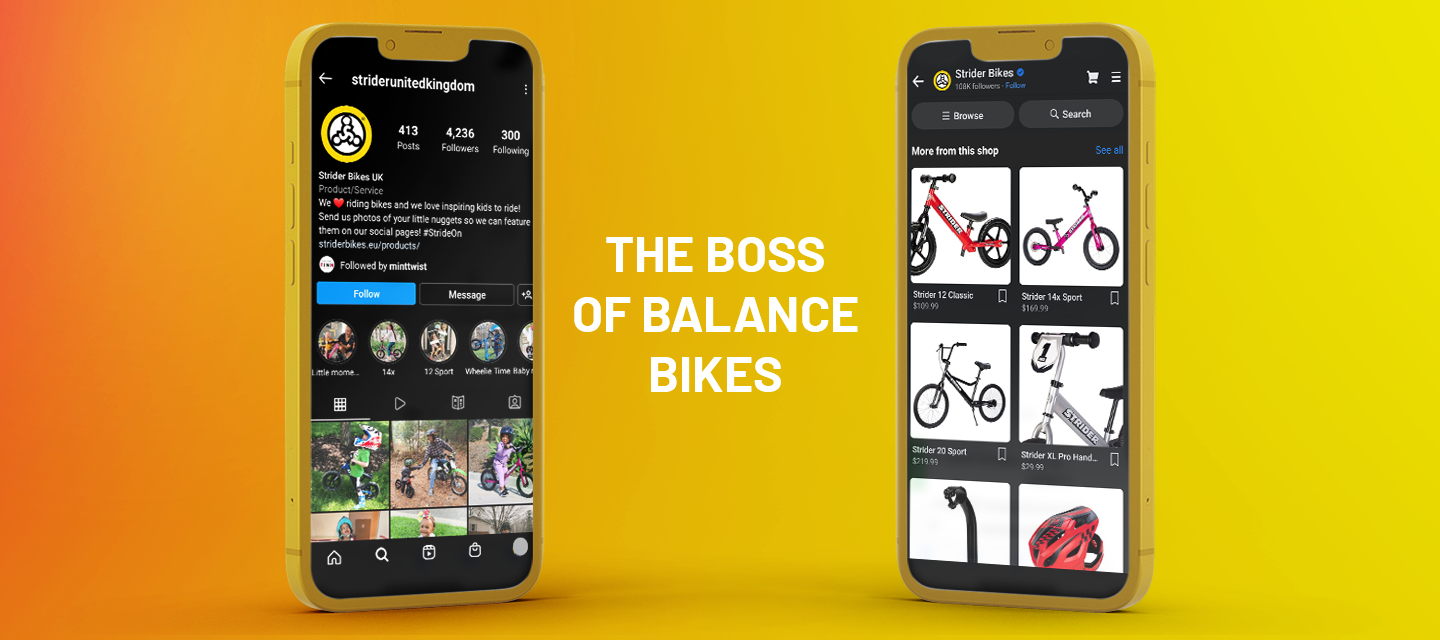 Case study featured image for A bespoke social strategy for a premium balance bike brand