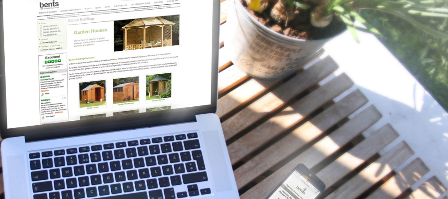 Case study image for Bents Garden and Home SEO