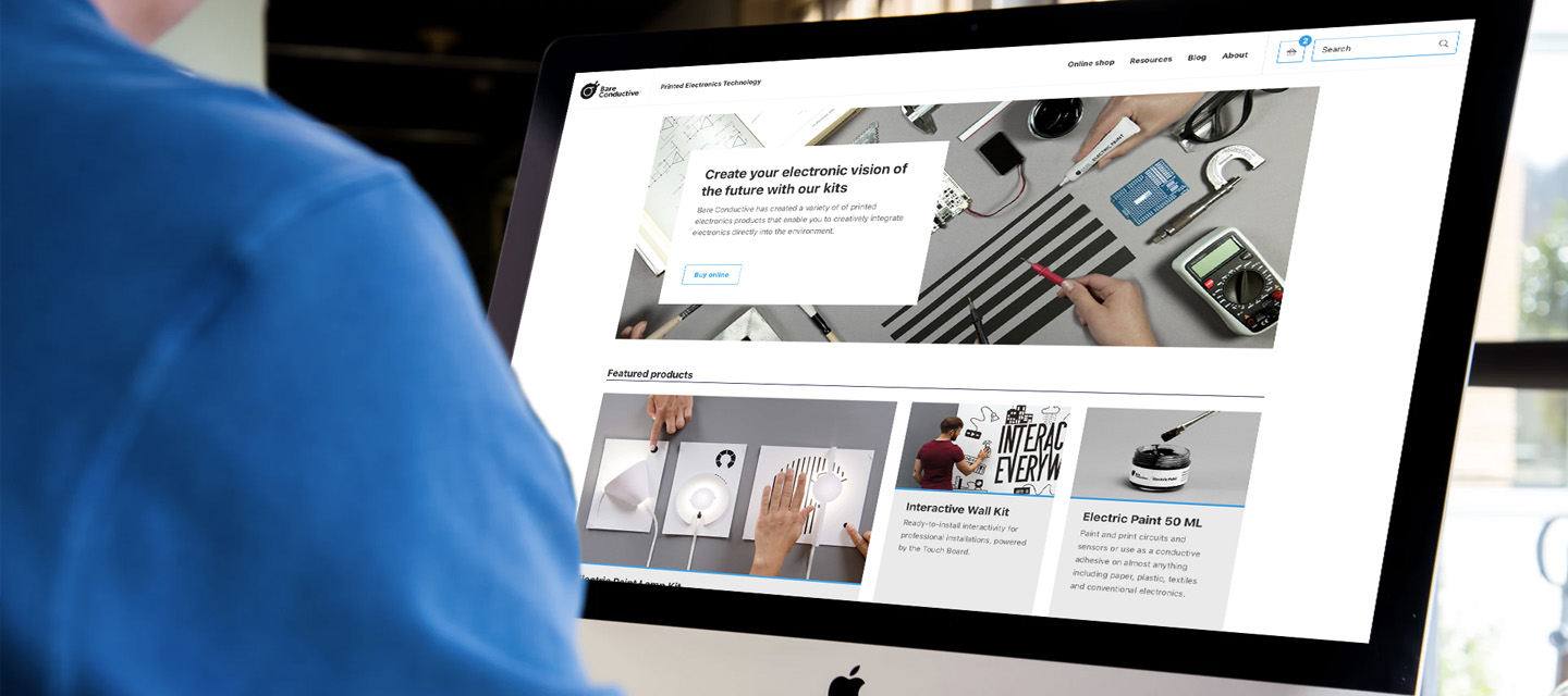 Case study image for Bare Conductive website