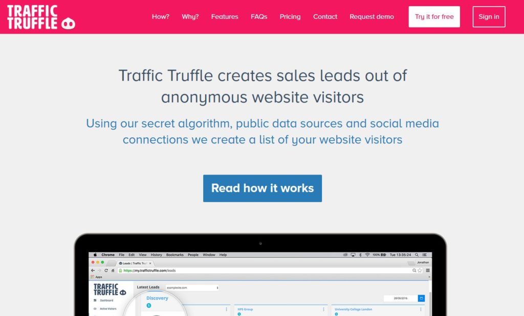 TrafficTruffle Website Screenshot