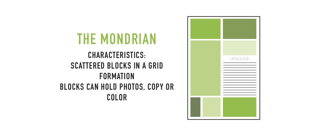 website design layout 'the mondrian'
